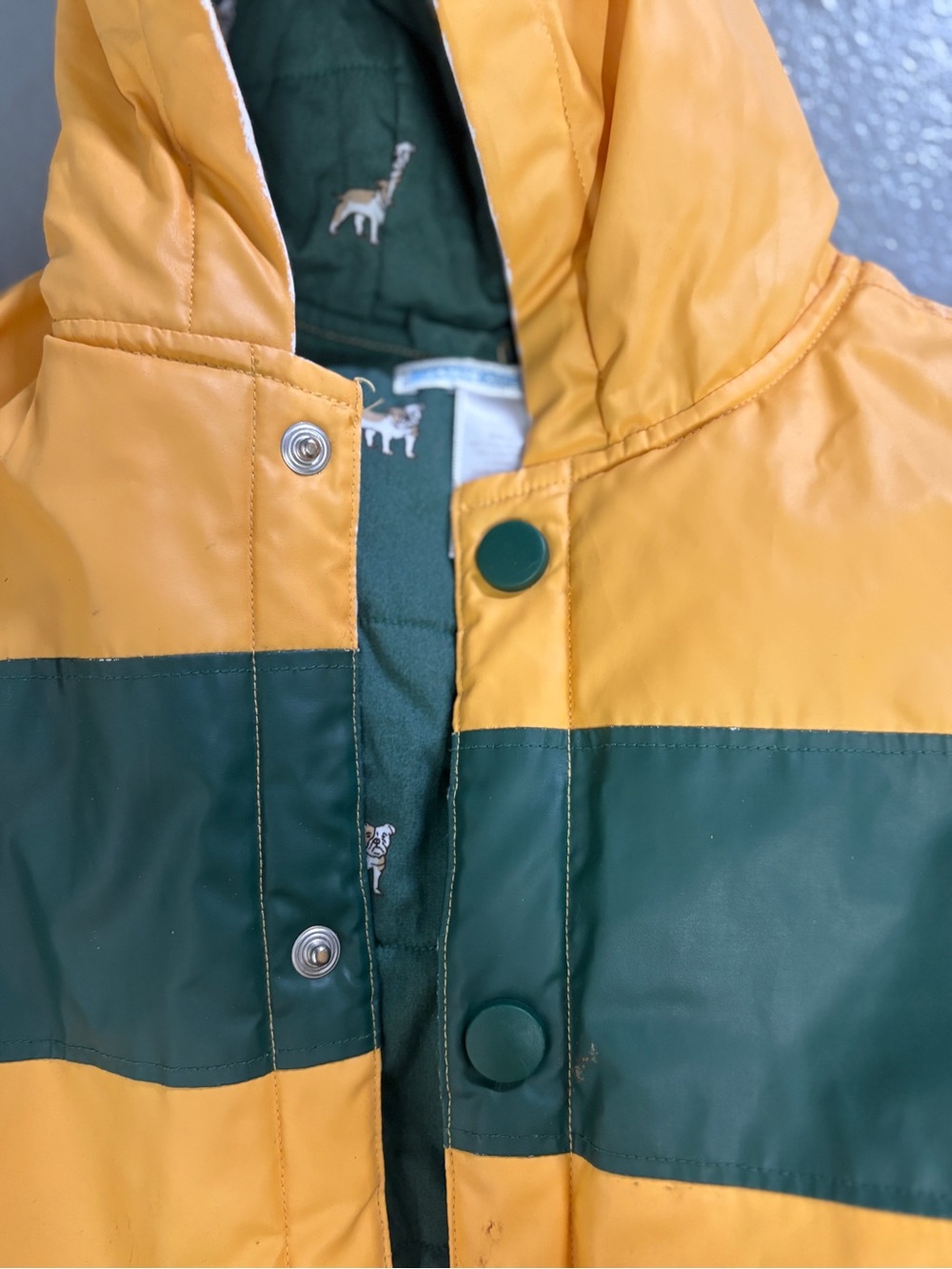 Janie and Jack Classic Yellow puffer Raincoat 12-24 months - Picture 2 of 6